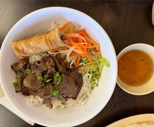 Grilled Beef & Egg Roll Bowl.