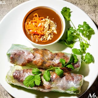 Grilled Pork Spring Rolls